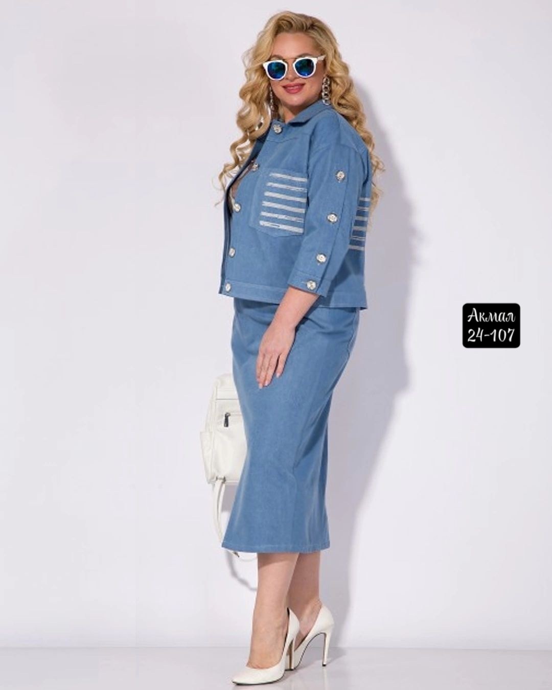 юбочный костюм лилиана 1285 н джинс,костюм лилиана арт. 1285н джинс женский комплект из денима,юбочный костюм лилиана 1285 н джинс размер 48-54,юбочные костюмы м1285н джинс лилиана размер 48 цвет голу