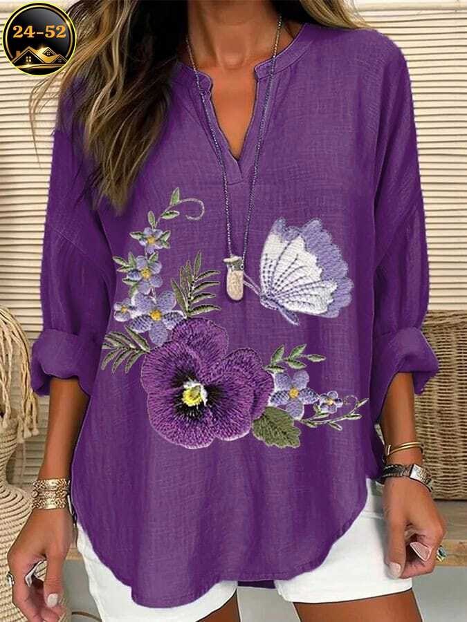женская рубашка из хлопка и льна,женская кофта фиолетовая,рубашка женская,блузка модная,женская кофта