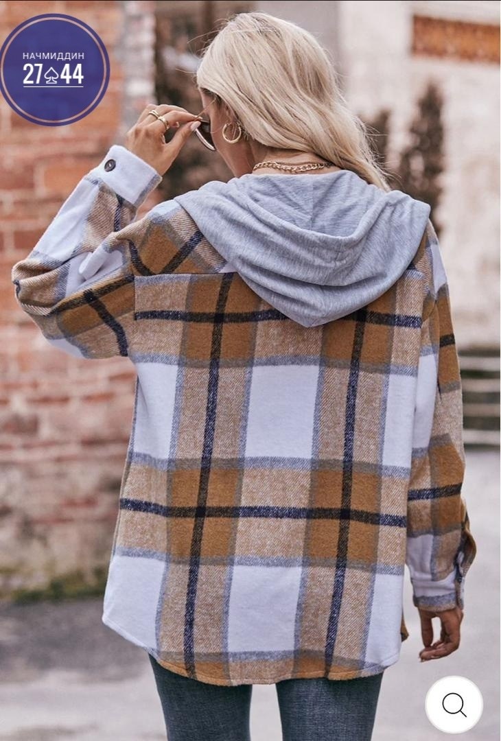 рубашка с капюшоном,рубашка женская теплая в клетку,клетчатая куртка,рубашка в клетку с капюшоном,пальто в клетку
