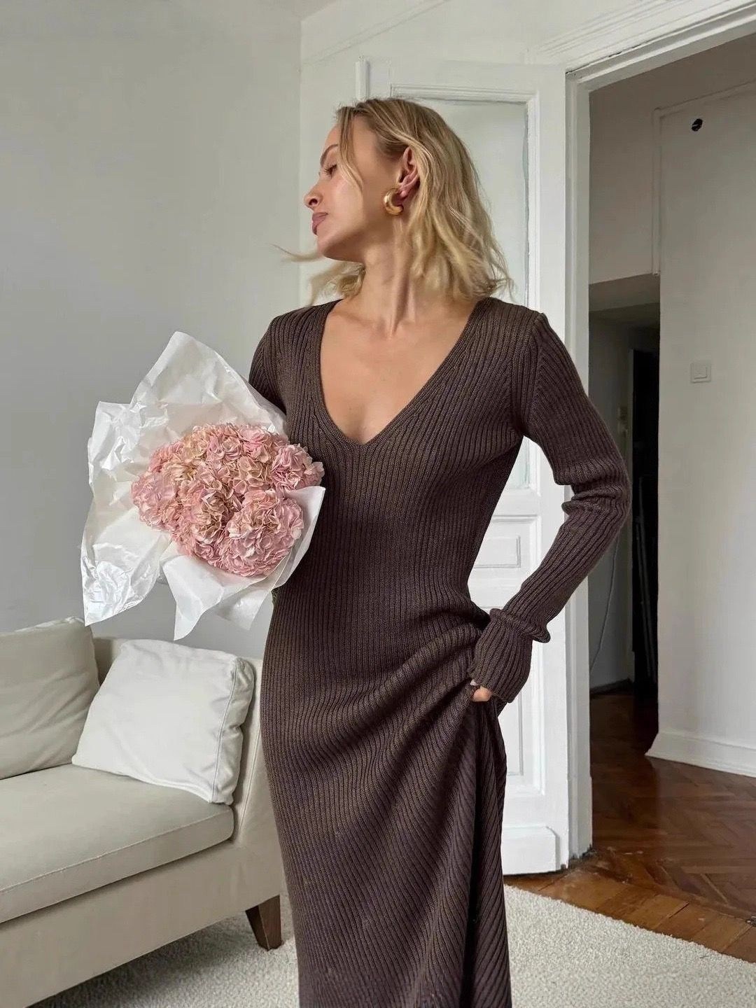 женское длинное трикотажное платье,трикотажное длинное платье,женское трикотажное платье макси,трикотажное платье макси,теплое трикотажное платье