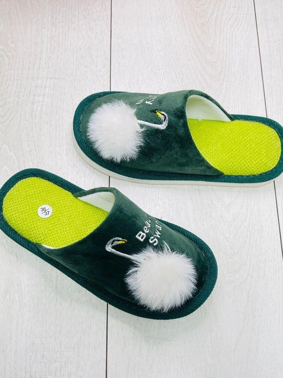 тапочки «фламинго»,тапочки женские,женские домашние тапочки,,домашние тапочки