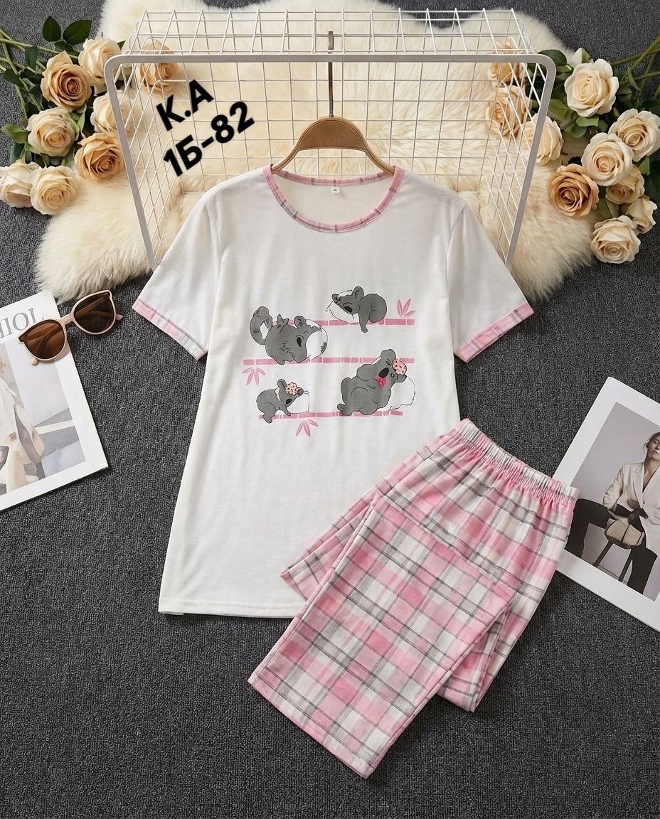 пижама женская,пижама,пижама для женщин с,пижама женская с бриджами,комплект пижама