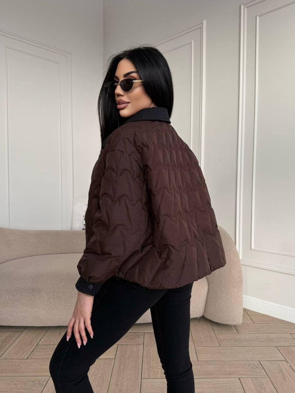 куртка бомбер женский стеганый em&sima,стеганые куртки,куртка женская,демисезонная куртка,куртка женская демисезонная