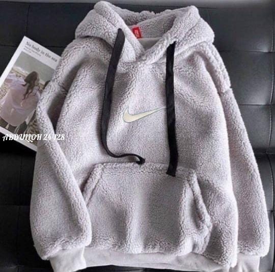 худи барашка nike,плюшевое худи,nike худи,плюшевая кофта,nike hoodie