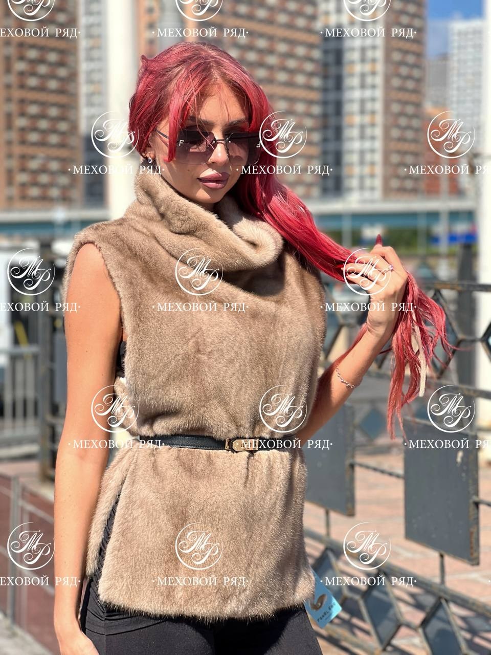 меховая манишка,норковый удлиненный жилет,манишка из меха норки "жемчуг",манишка из норки,норковая жилетка