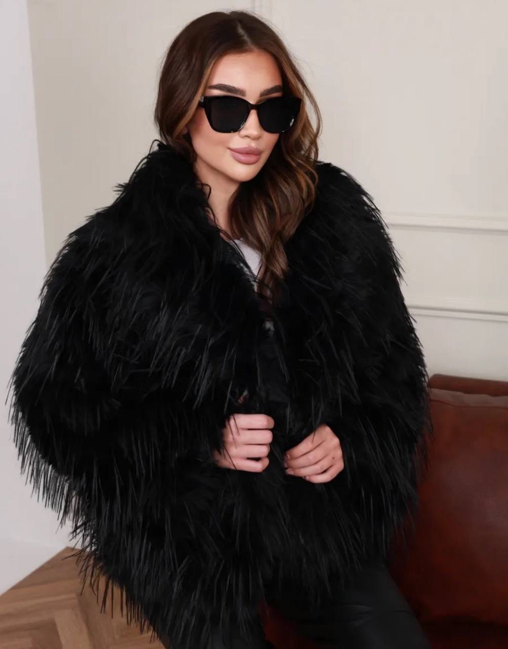 шуба из ламы,искусственная шуба,стильная шубка из эко-меха под страус,шуба,шуба лама