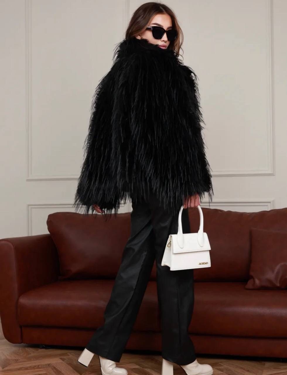 шуба из ламы,искусственная шуба,стильная шубка из эко-меха под страус,шуба,шуба лама