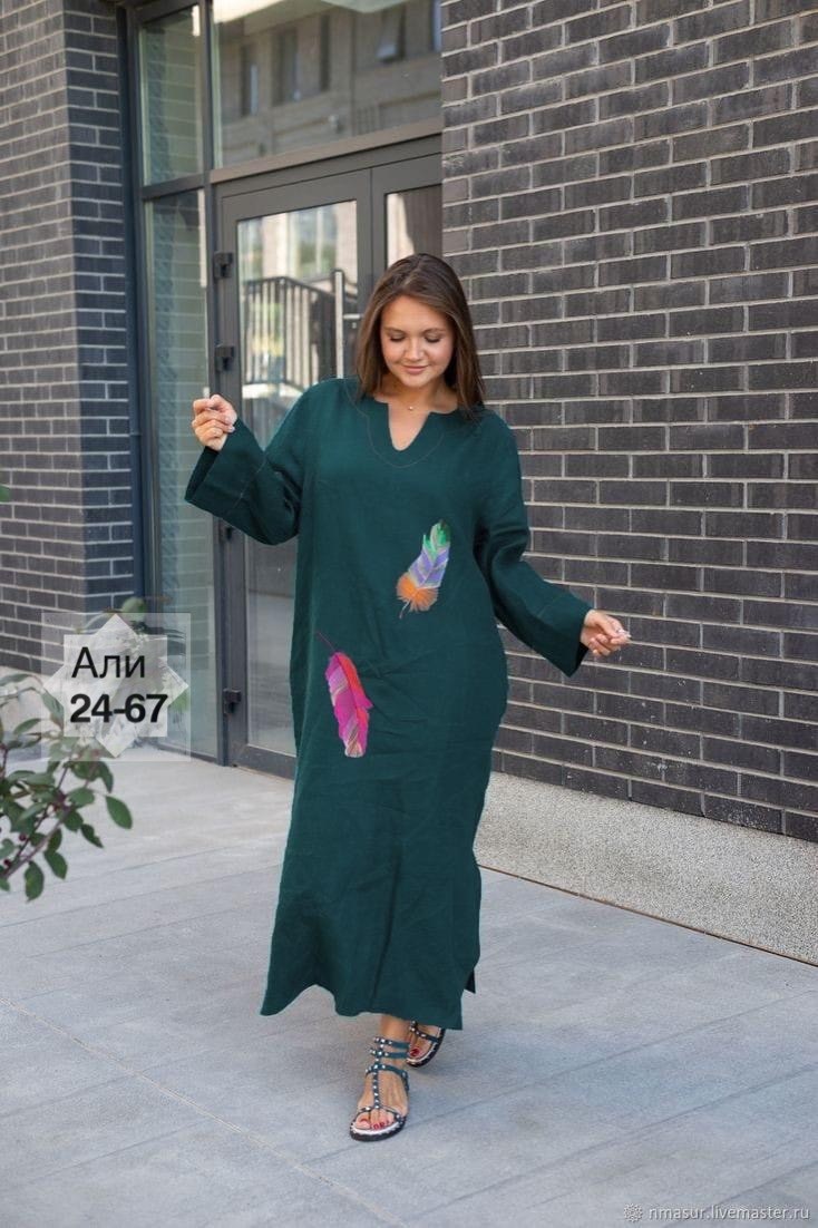 женское платье больших размеров,бохо платье,платье женская,льняное платье,льняное платье с вышивкой