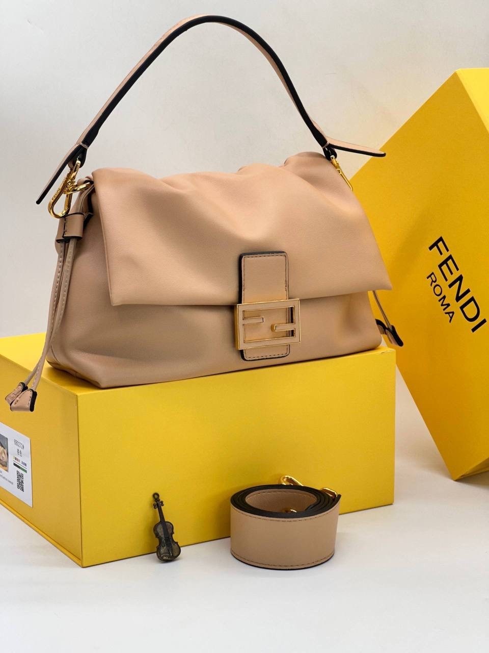 женская сумка fendi,сумка fendi,fendi сумка на плечо,фенди сумка,женская кожаная сумка fendi бежевая 27х10х8