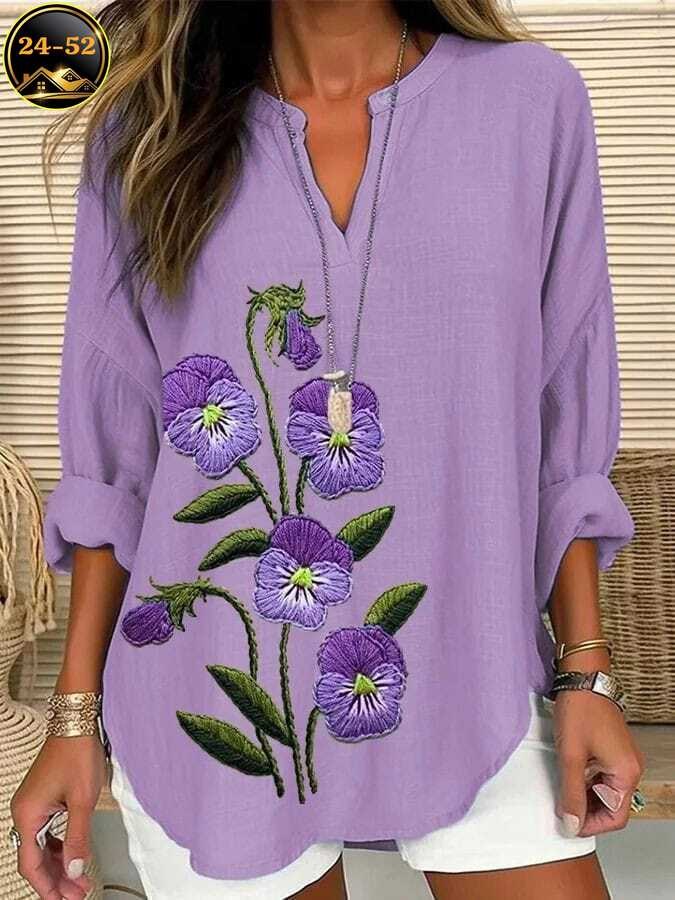 женская рубашка из хлопка и льна,женская кофта фиолетовая,рубашка женская,блузка модная,женская кофта