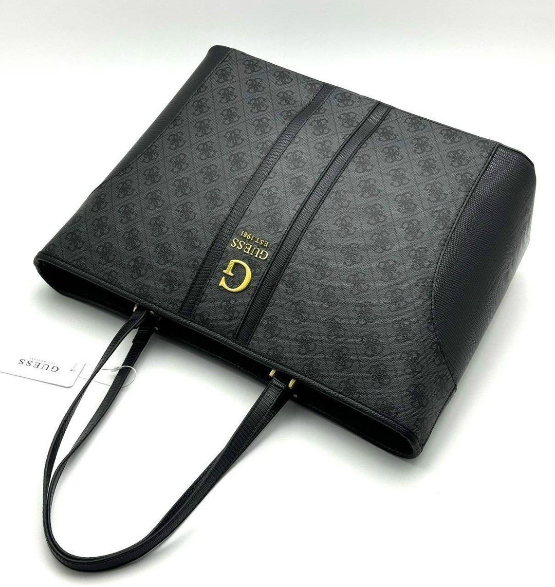 женская сумка guess,guess сумка,сумка шоппер guess,сумка guess est 1981 женская черная,guess сумка тоут