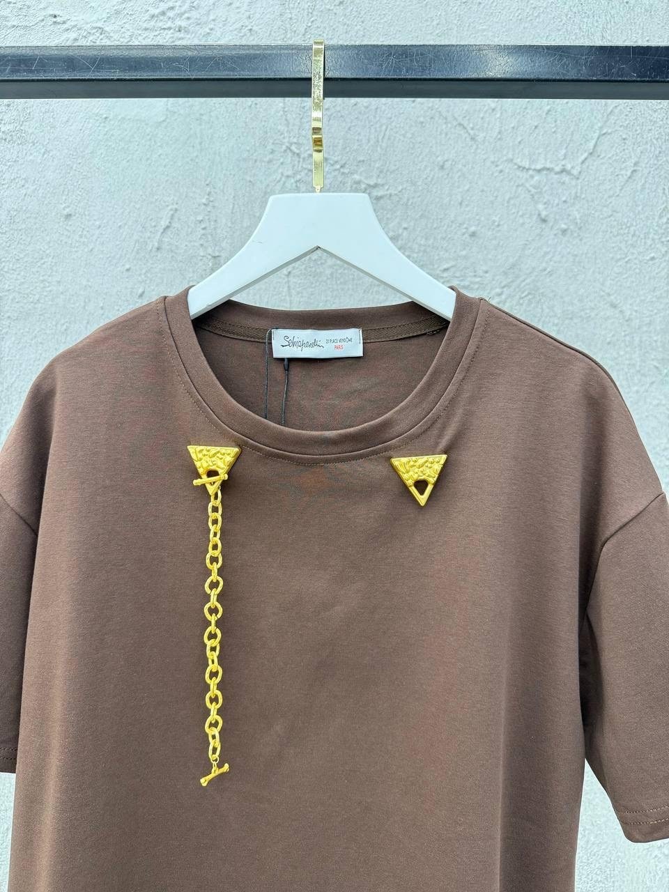 футболки модные,футболка,футболка коричневая,женская футболка,футболка оверсайз коричневая