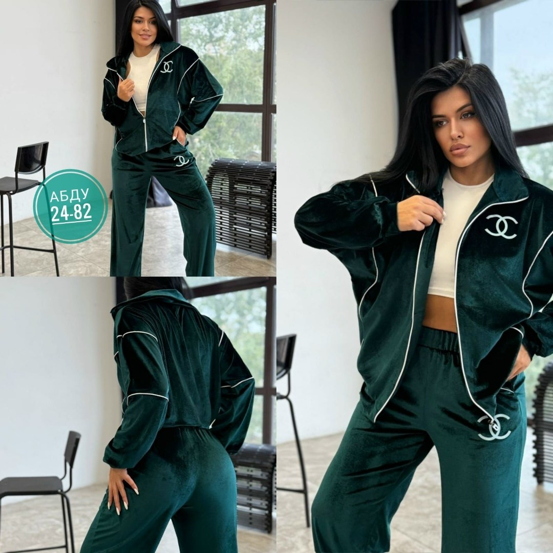 костюм-двойка из бархатной ткани велюр,костюм двойка ткан бархатный вилюр,костюм спортивный женский велюровый,костюм спортивный велюровый арт. 12189623,спортивный костюм из велюра женский большого раз