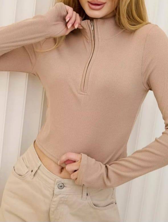 кроп топ с длинными рукавами с вырезом на молнии,кофта женская,короткая кофта,топ с длинными рукавами,лонгслив розовый