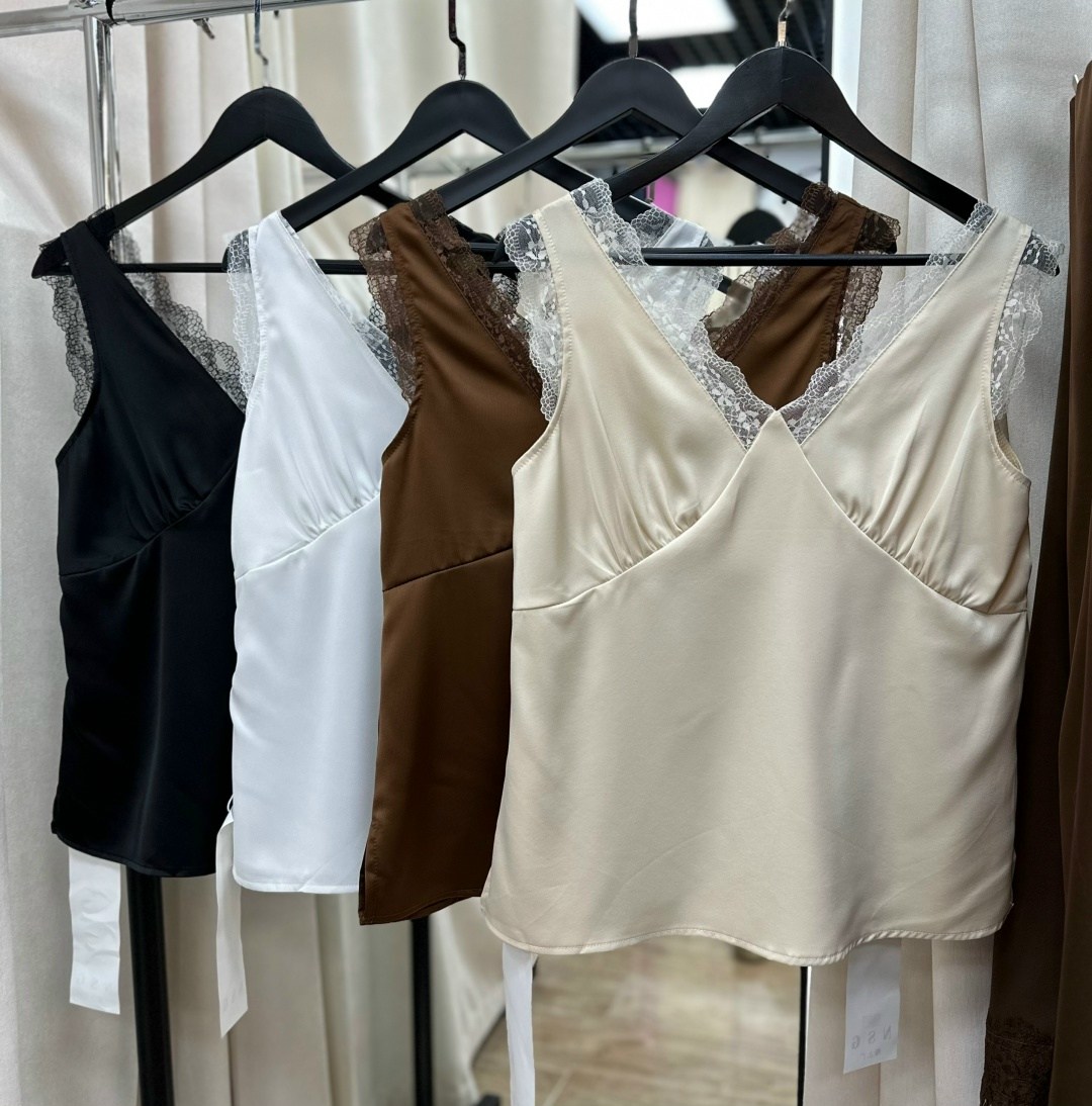 шелковый топ,майка с кружевами,топ с кружевом,шелковый топ с кружевом,топ атласный с кружевом