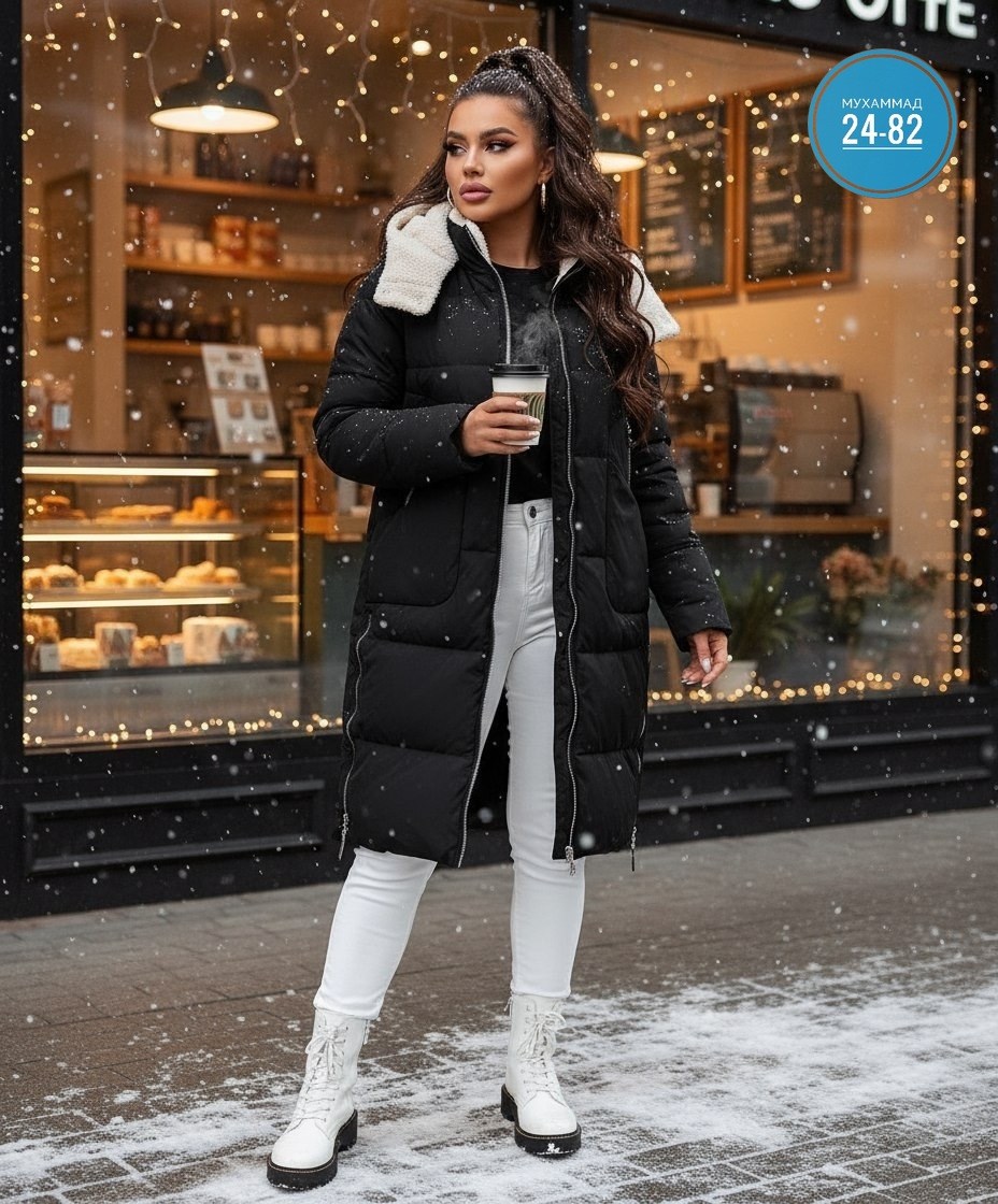 пуховик зимний женский (куртка) удлиненный mako,пуховик зимний длинный с капюшоном winterra 118047041,пуховики люкс,пуховик женский,куртка зимняя женская