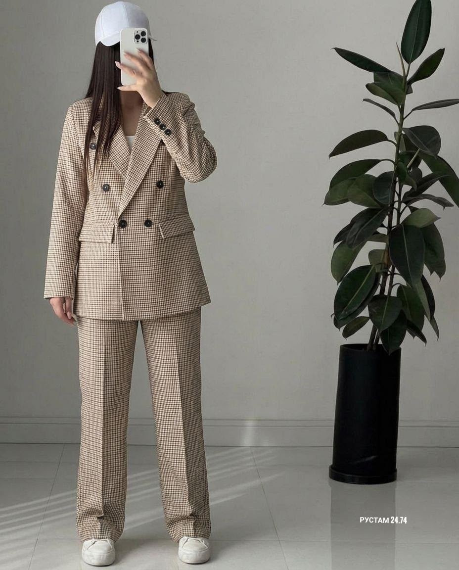 костюм женский,костюм классический,костюм с брюками,костюм в клетку,брючные женские костюмы