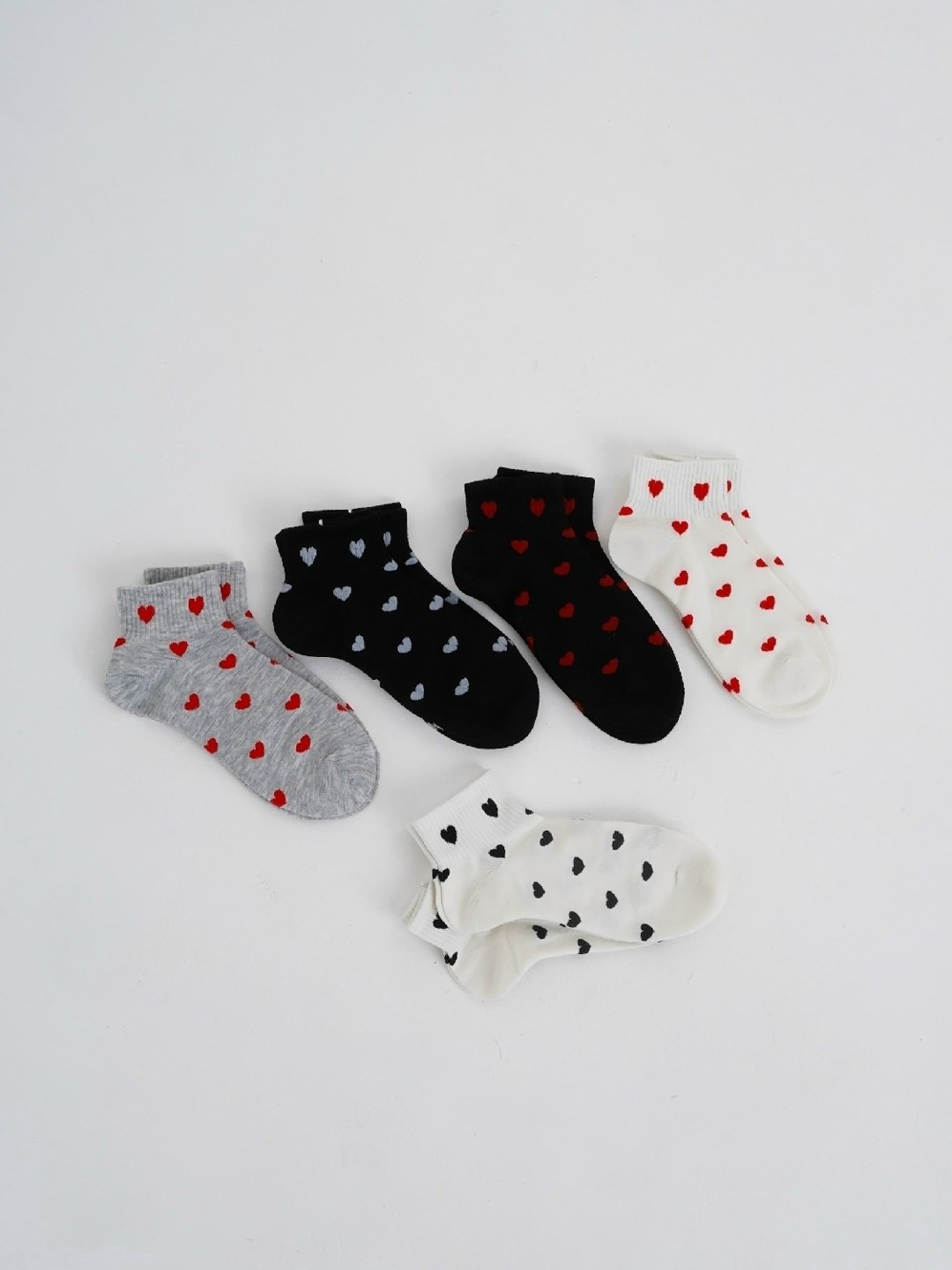 носки с сердечками,носки женские,носки женские с сердечками,носки женские белые,короткие носки с сердечками