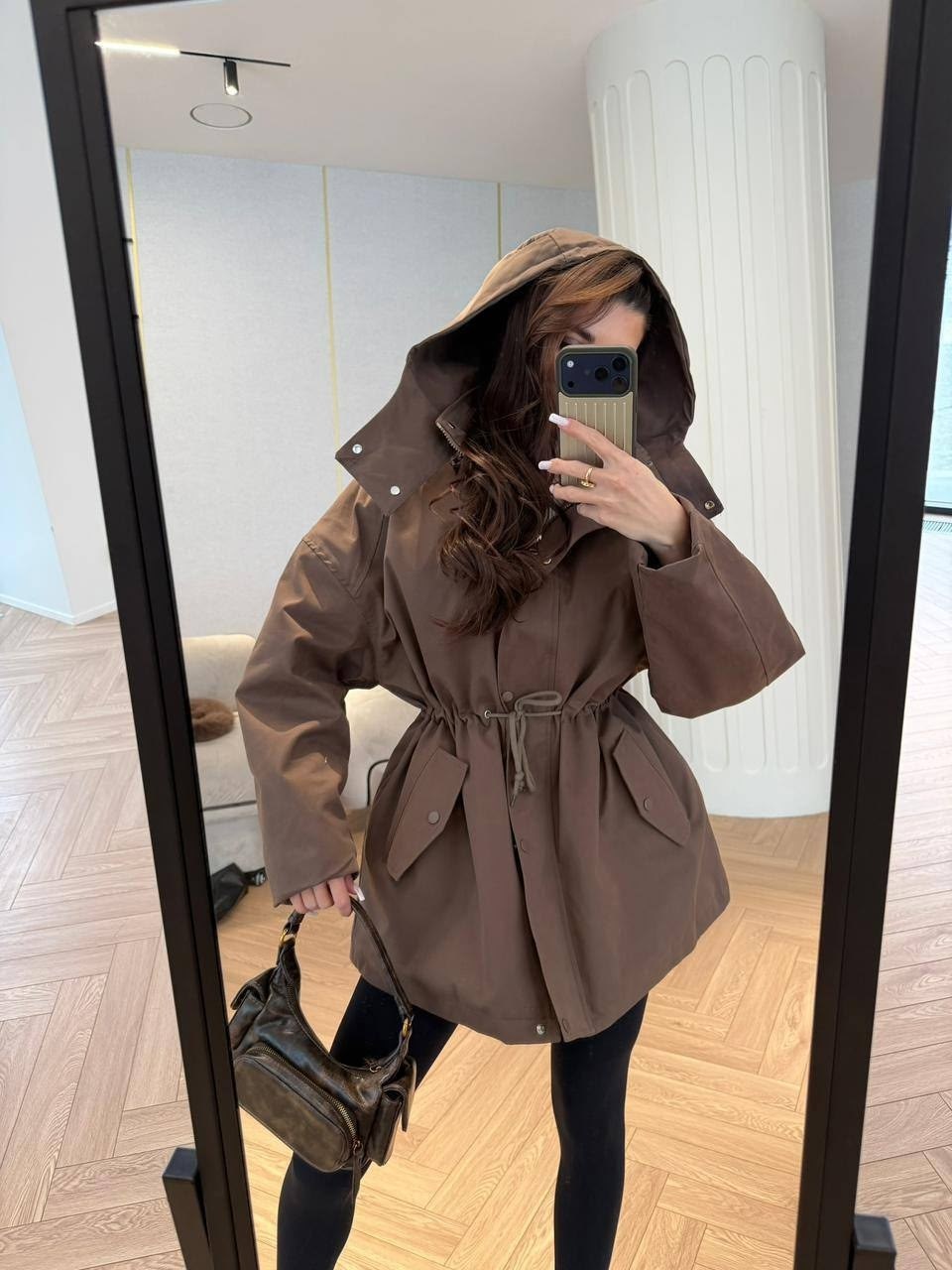 куртка парка с капюшоном grandshop,куртка демисезонная женская,куртка оверсайз,куртка,женская куртка