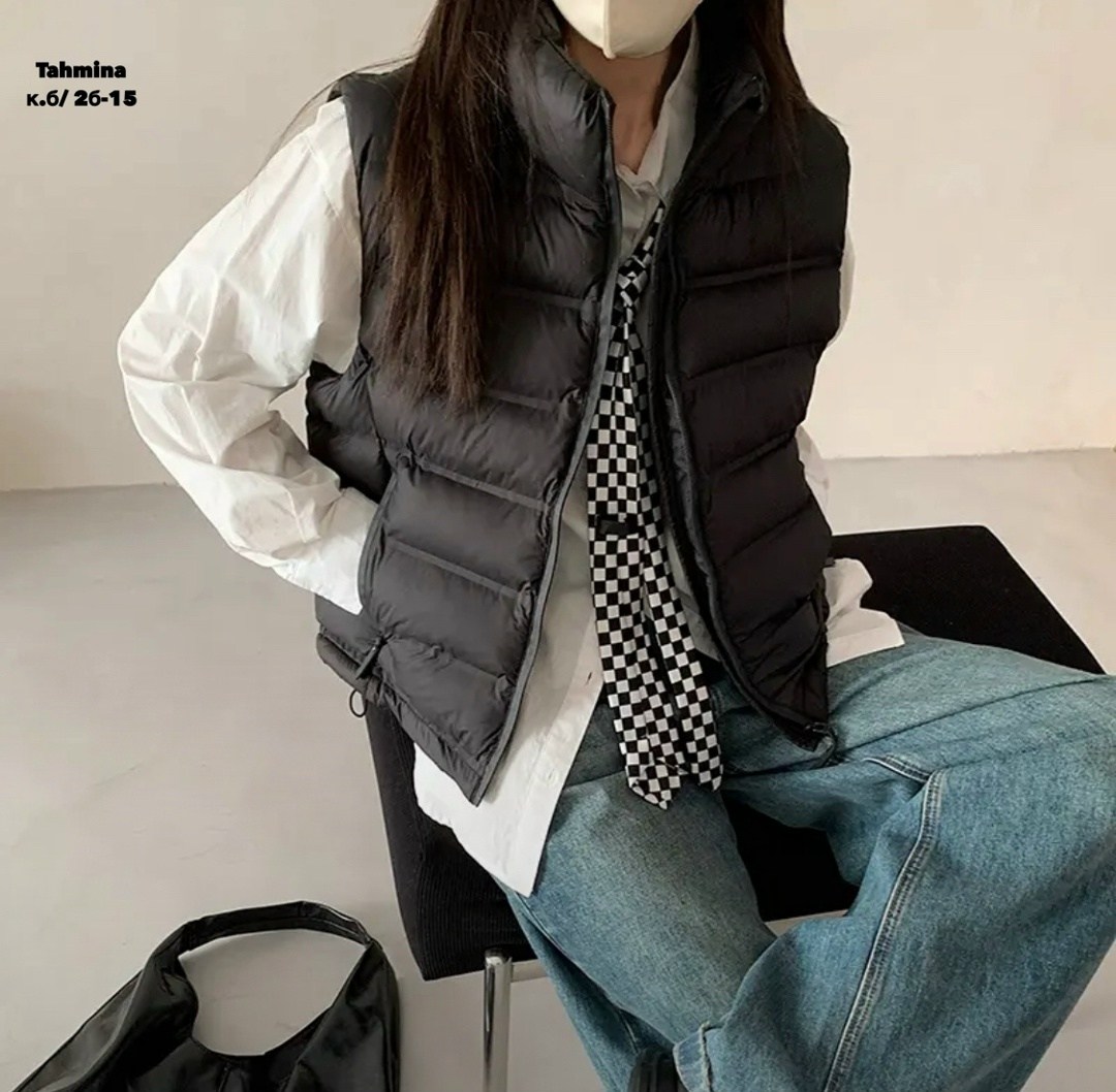 теплый жилет,женские жилеты,жилет с воротником,жилет осенний,пуховой жилет