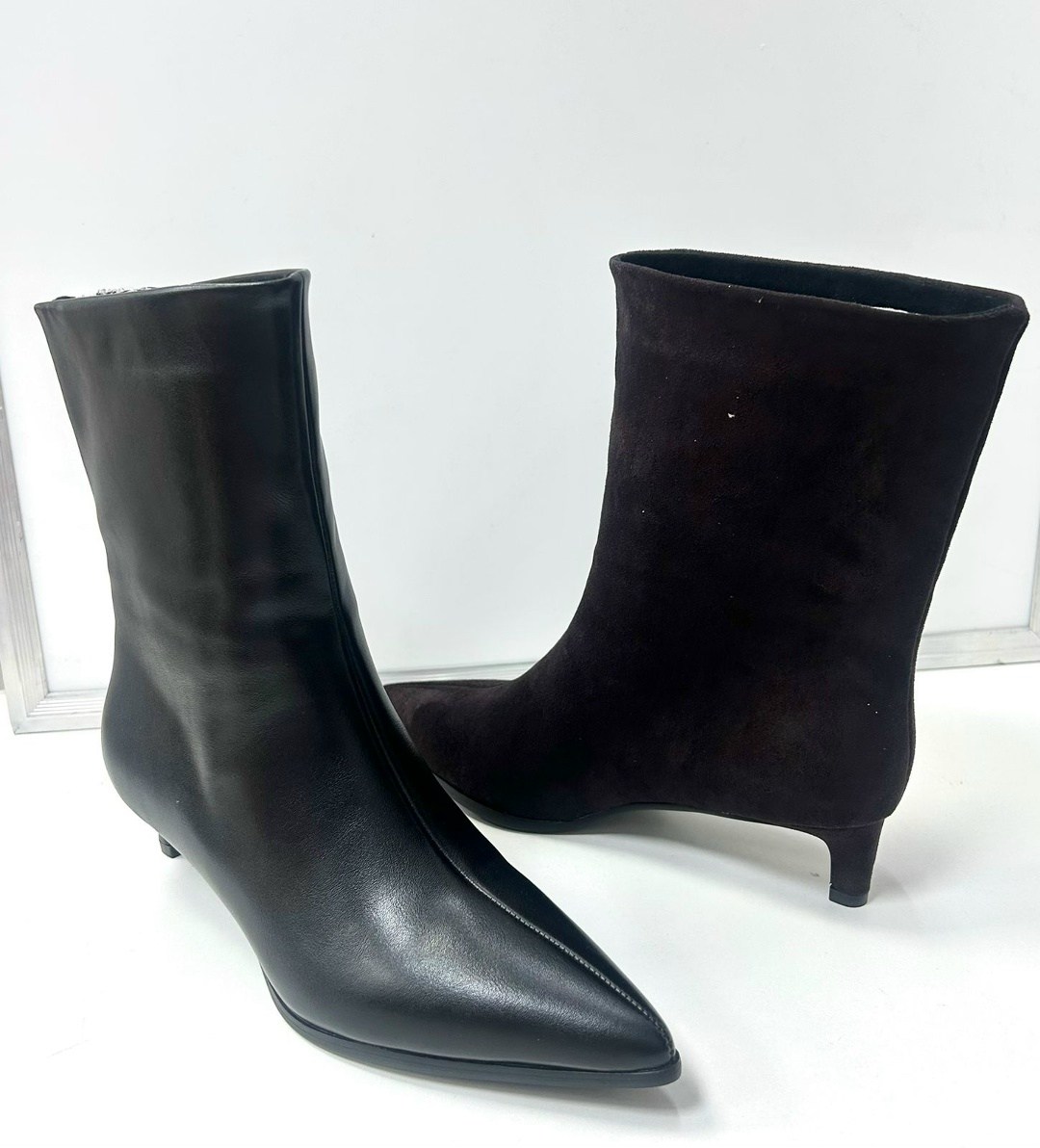 ботильоны женские,ботильоны pollini замшевые,,черные ботильоны,полусапоги