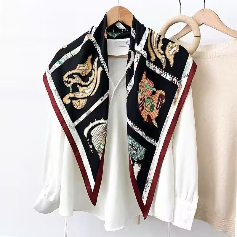 шелковый шарф,женский платок,женский шелковый шарф с принтом,шарфы для женщин,шарф с принтом