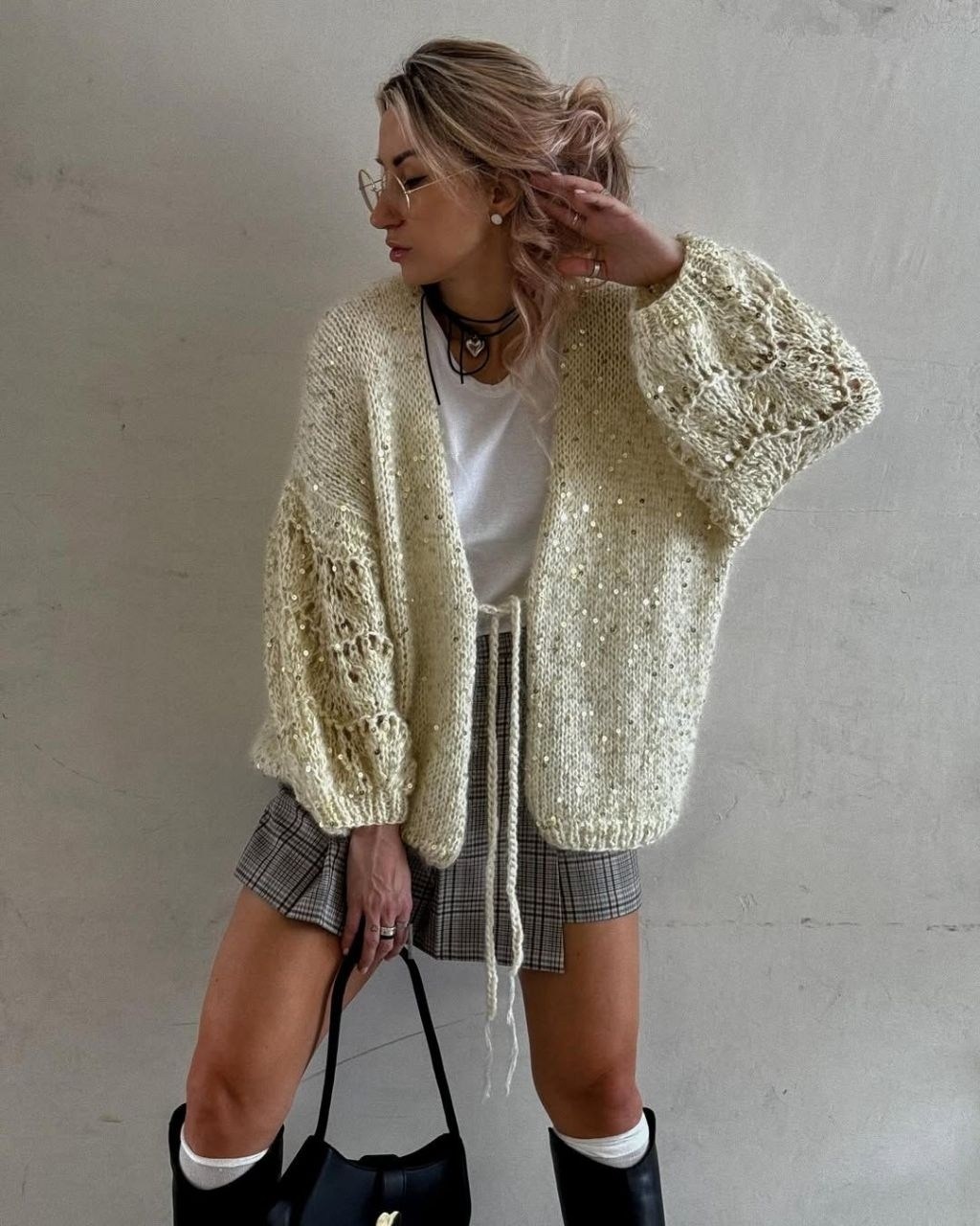 кардиган вязаное,кардиган с пайетками,вяжем кардиган,кардиган,женский вязаный кардиган