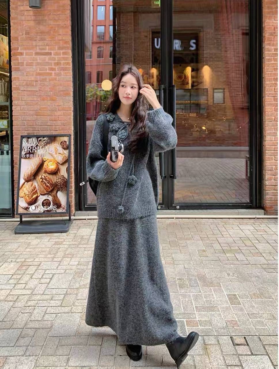 трикотажные костюмы,вязаная юбка,женский трикотажный костюм,вязаный костюм с юбкой,женский однотонный вязаный костюм из двух предметов