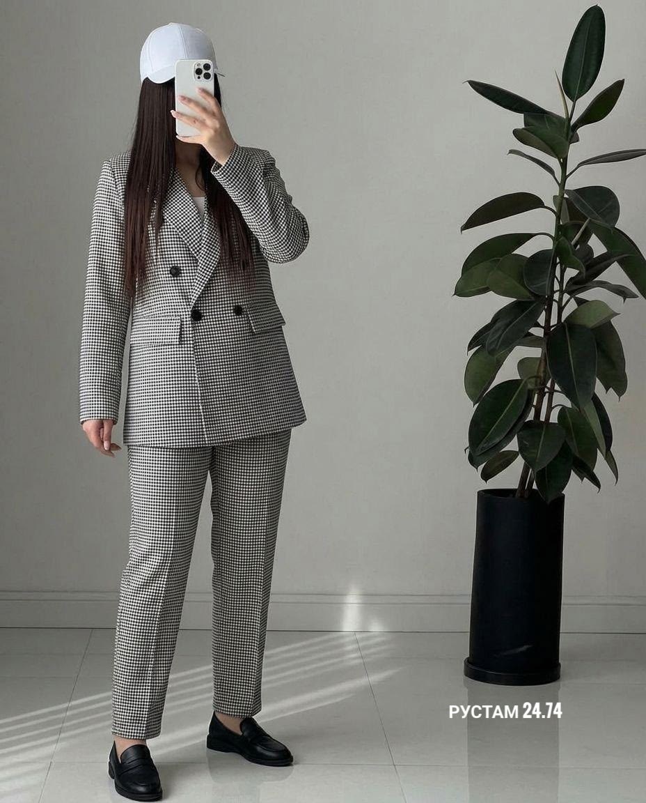 костюм женский,костюм классический,костюм с брюками,костюм в клетку,брючные женские костюмы