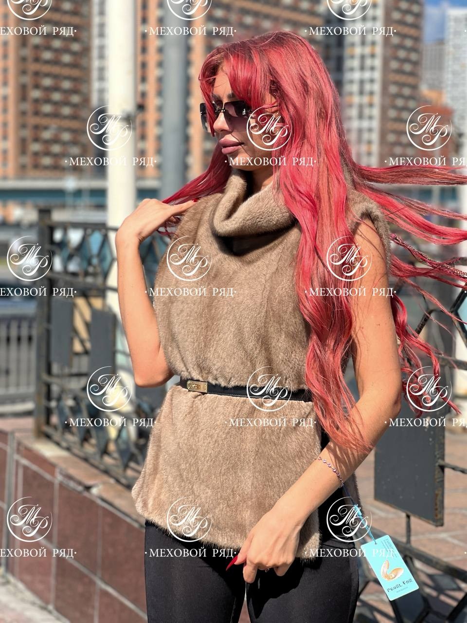 меховая манишка,норковый удлиненный жилет,манишка из меха норки "жемчуг",манишка из норки,норковая жилетка