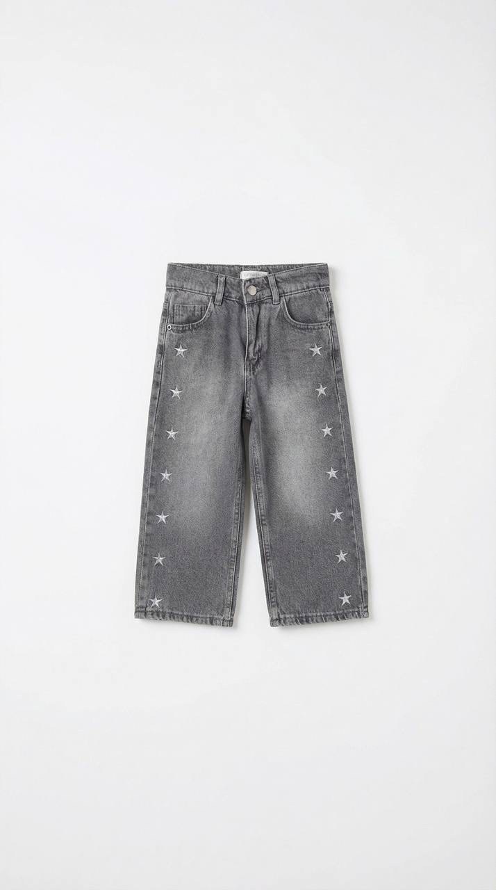 джинсы для девочек серый,джинсы для девочек,джинсы со звездами,джинсы с принтом,джинсы