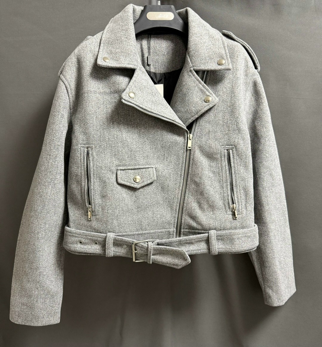 куртка из пальтовой ткани серая fly-style,женская куртка косуха из пальтовой ткани,куртка косуха шерстяная из пальтовой ткани оверсайз ladylin,куртка из пальтовой ткани,куртка косуха шерстяная из паль