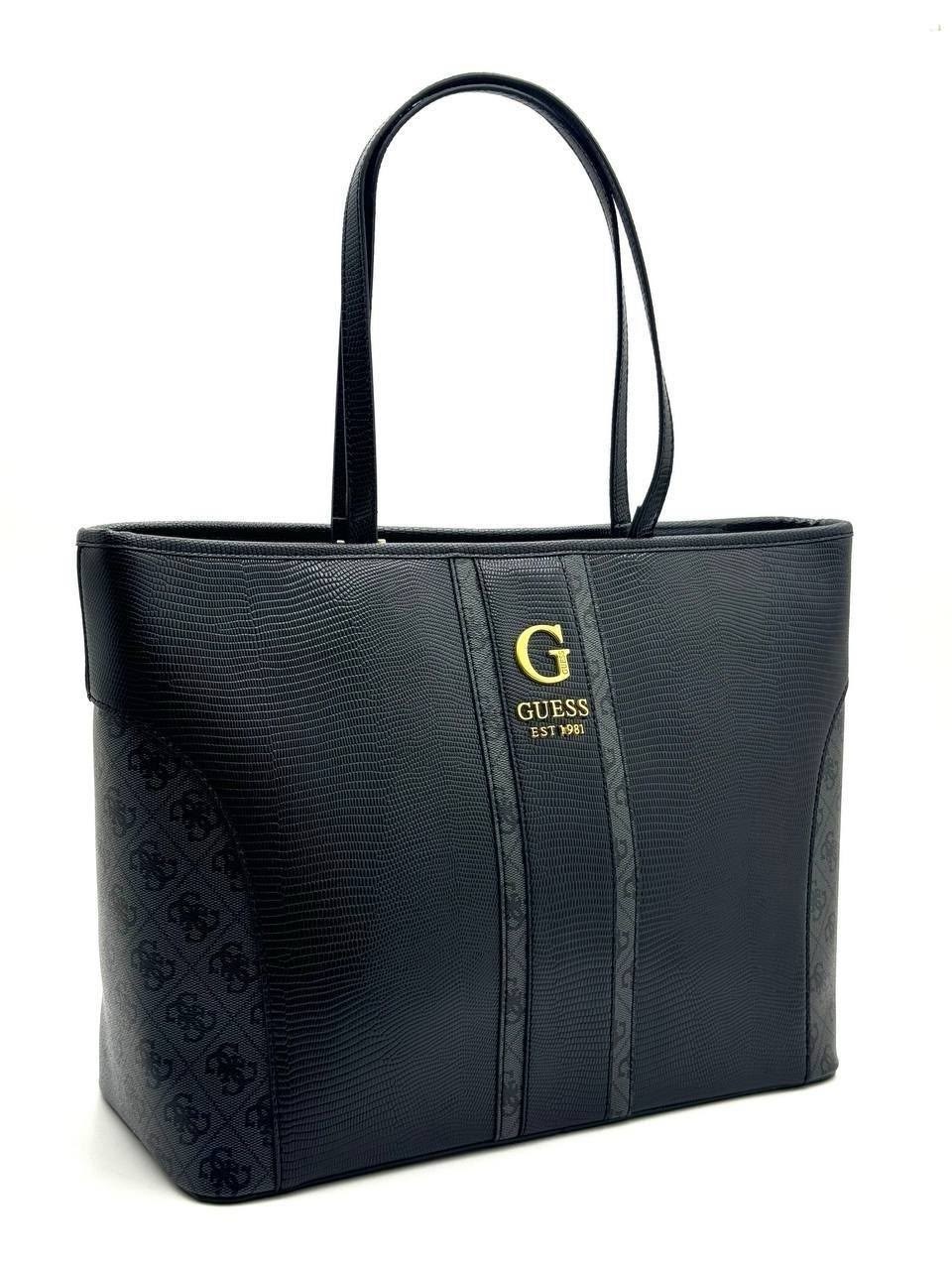 женская сумка guess,guess сумка,сумка шоппер guess,сумка guess est 1981 женская черная,guess сумка тоут