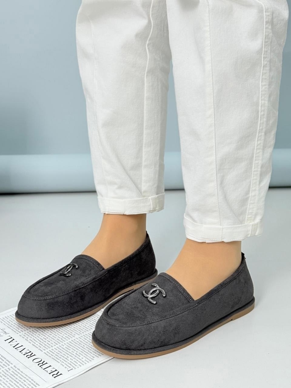 лоферы chanel,,женские замшевые лоферы chanel коричневые с мехом,женские лоферы chanel с мехом,женские лоферы chanel