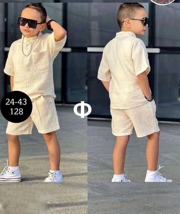 костюм для мальчиков с шортами,костюм детский с шортами,летний костюм двойка для мальчика,костюм двойка для мальчика,костюм из муслина для мальчика