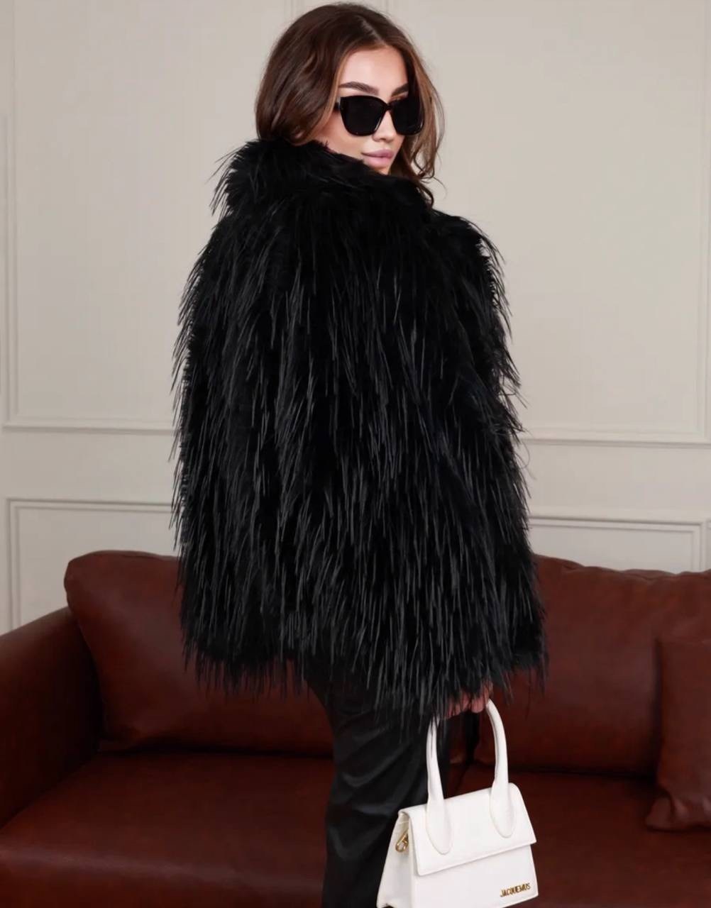 шуба из ламы,искусственная шуба,стильная шубка из эко-меха под страус,шуба,шуба лама