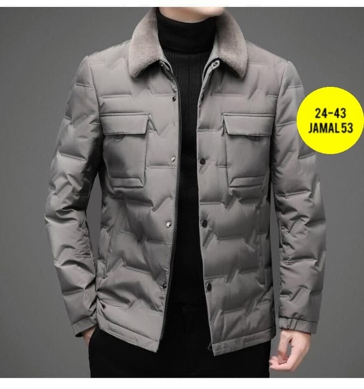 куртка мужская зимняя,осенне-зимняя мужская куртка на белом утином пуху с меховым воротником,приталенный пуховик мужской,куртка пальто мужская,куртка мужская пуховик