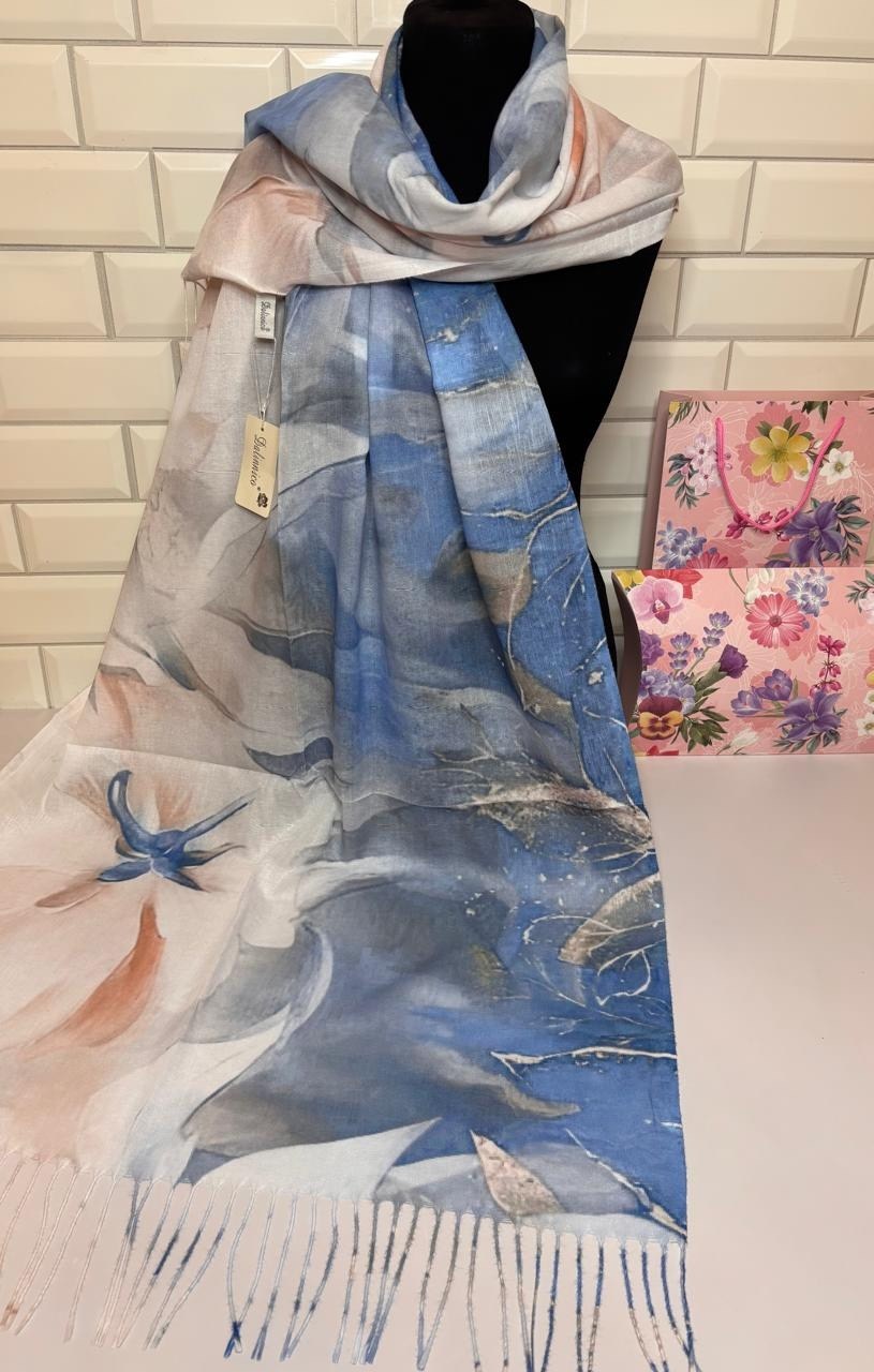 палантин женский,палантин,шарфы и платки,палантин женский с цветочным рисунком 180*90 см арт. 1136379,палантины для женщин