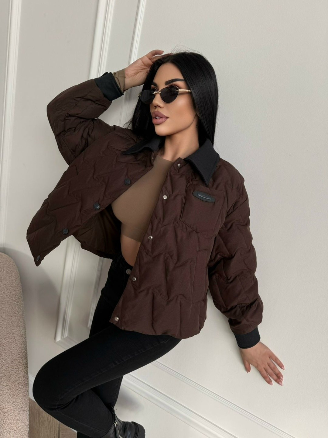 куртка женская,демисезонная куртка,стеганые куртки,куртка бомбер женский стеганый em&sima,куртка