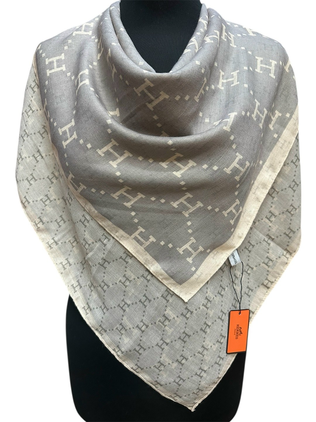 серый платок луи виттон,палантин женские,кашемировый платок,платки шарф,платок луи виттон