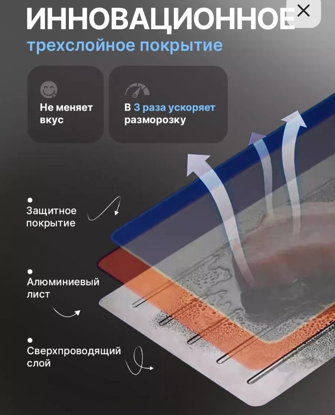 разделочная доска из нержавеющей стали,кухонная разделочная доска,разделочная доска многофункциональная,разделочная доска для быстрой разморозки,разделочная доска для мяса