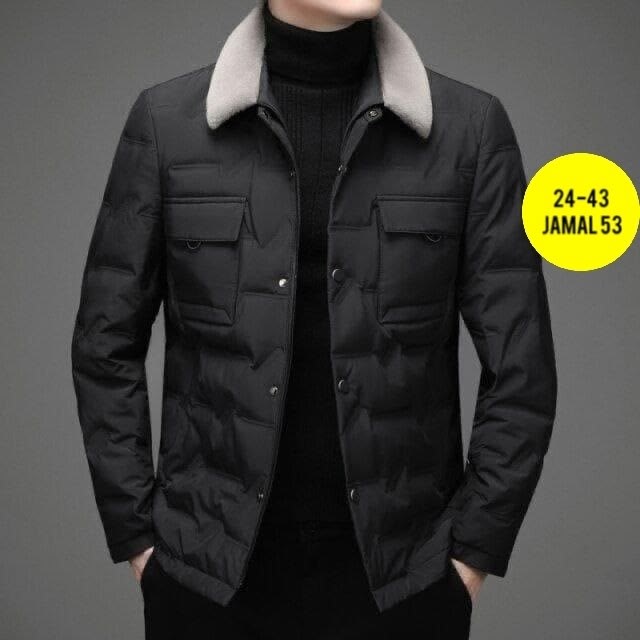 куртка мужская зимняя,осенне-зимняя мужская куртка на белом утином пуху с меховым воротником,приталенный пуховик мужской,куртка пальто мужская,куртка мужская пуховик