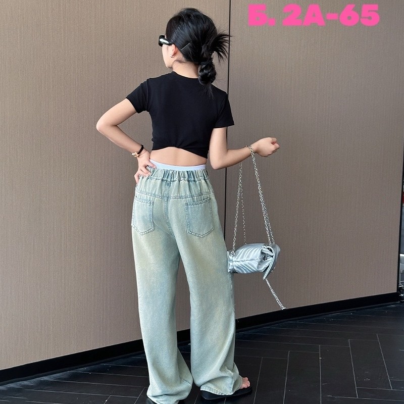 джинсы широкие для девочек,джинсы для девочек подростков,подростковые девочки джинсовые широкие брюки детские брюки модные звездные узоры,новая мода для девочек-подростков джинсовые широкие брюки детс