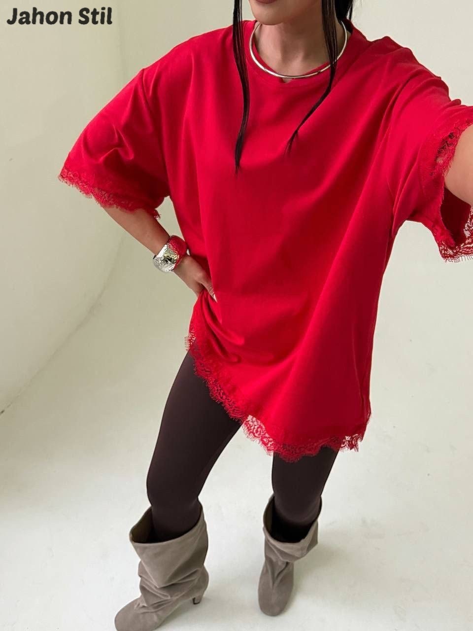 футболка оверсайз варенка серая,футболка с кружевами,футболка с кружевом женская,майка с кружевами,футболка оверсайз варенка серая sveti