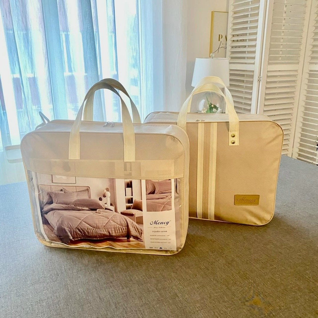 постельное белье евро с одеялом страйп сатин,одеяло mency страйп-сатин средней плотности с простыней и наволочками,комплект с одеялом mency страйп-сатин c простыней и наволочками odmenzss02 евро,компл