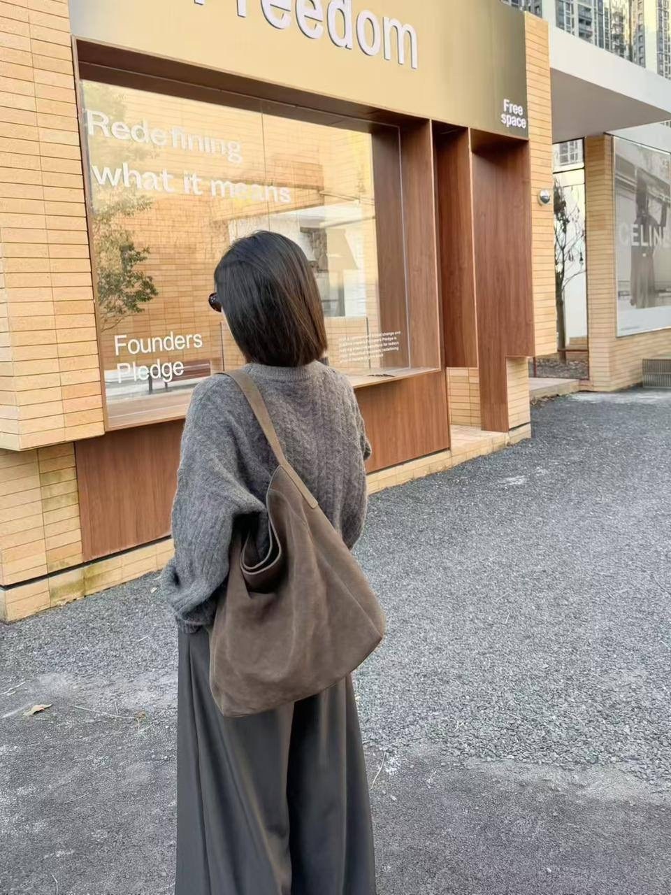 винтажная эстетическая сумка из замши большой емкости,замшевая сумка,большая сумка замшевая шоппер на плечо a'delin,женская замшевая сумка,сумка шоппер замшевая большая