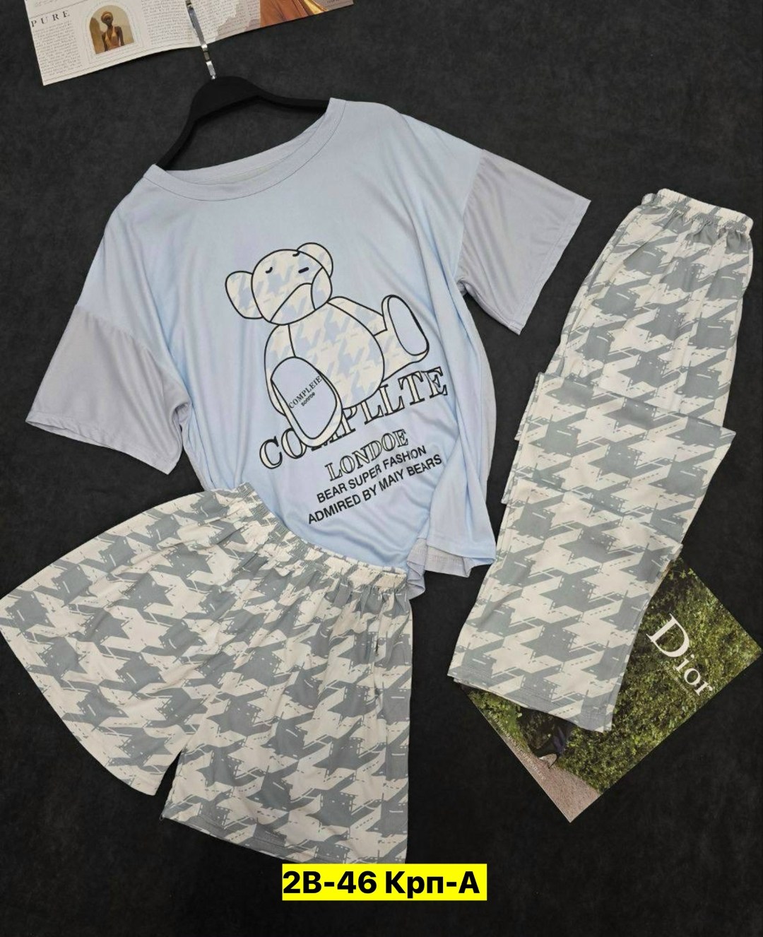 женские пижамы,пижама тройка,пижама женская тройка,пижама женская костюм,комплект пижама