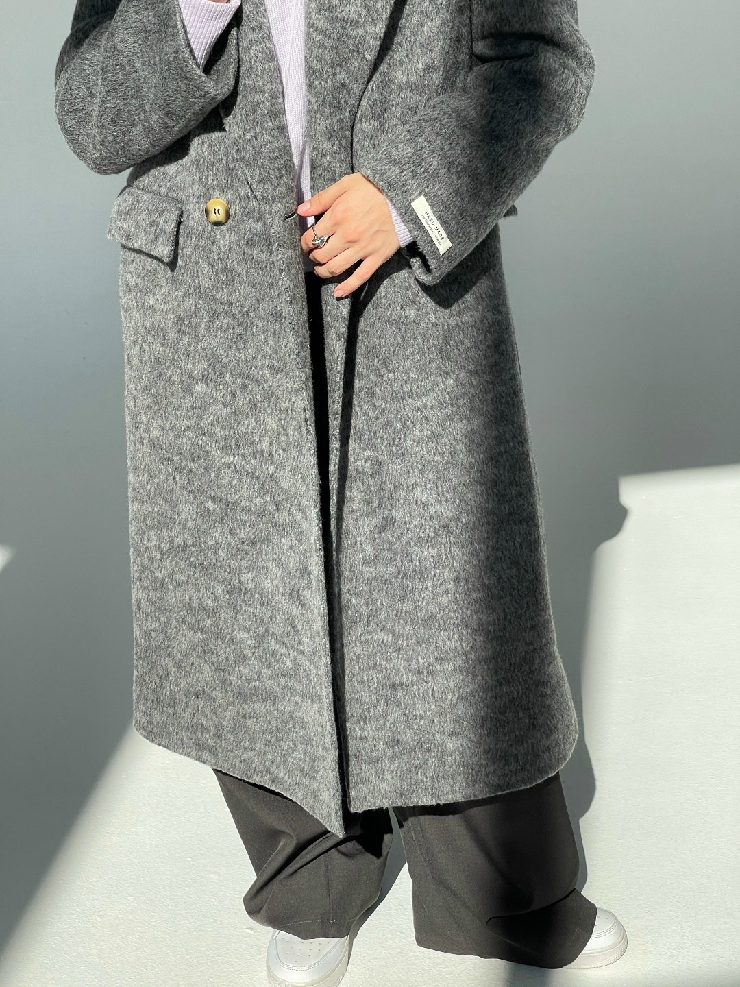 пальто серое,пальто шерстяное женское,пальто длинное демисезонное оверсайз,серые женские пальто,пальто rivoli 1044 серый