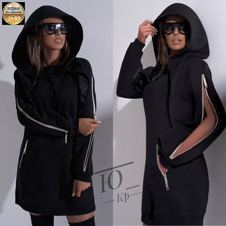 спортивное платье с капюшоном,платье с капюшоном черное,платье с капюшоном,платье женское с капюшоном,платье свитшот