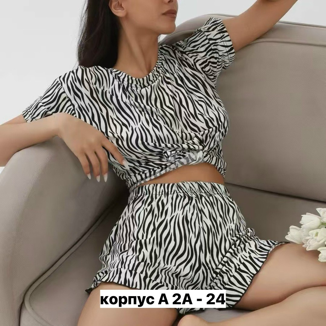 пижама женская,пижама с шортами 88521 - зебра,пижама с шортами 88521 натали зебра,женская пижама с шортами,пижама женская домашняя